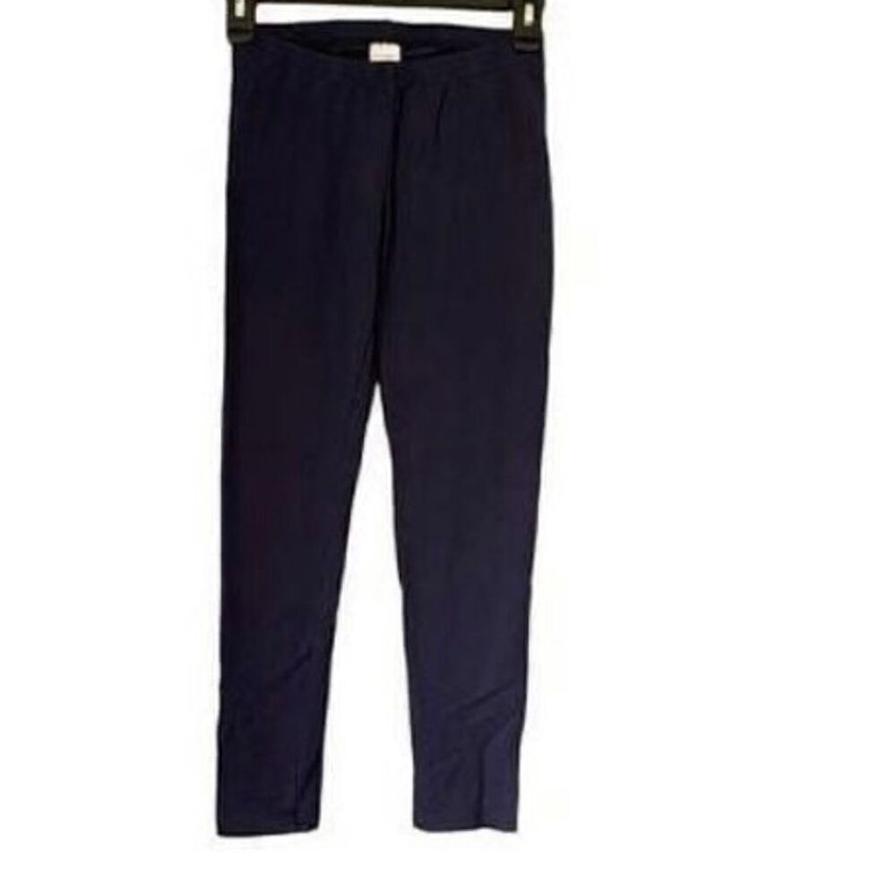 Hanna Andersson girls navy blue elastic waist leggings, size 10/12